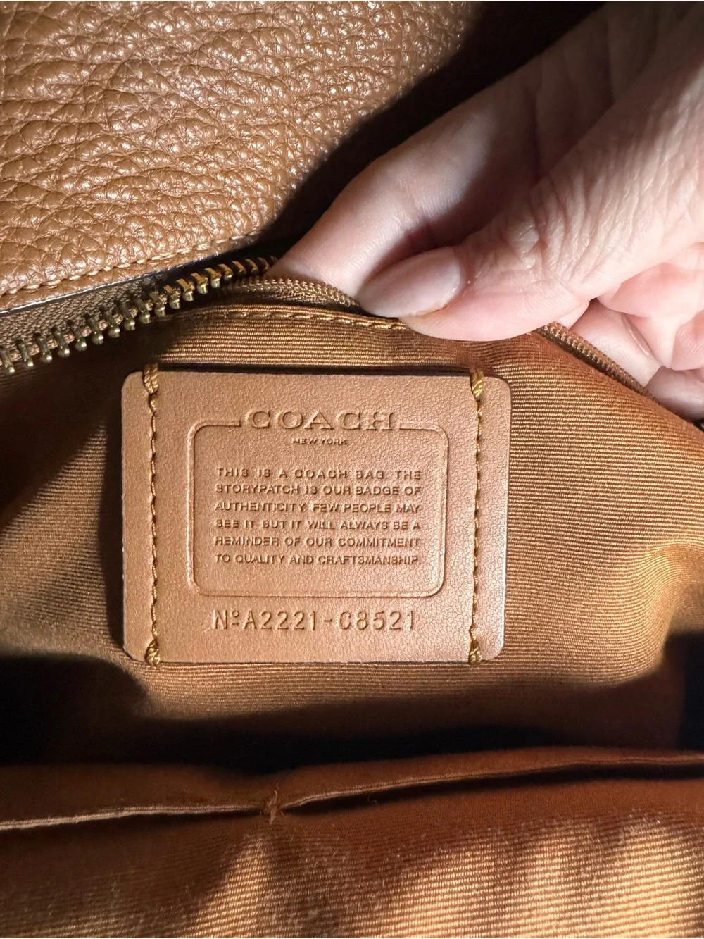 Coach Mini Backpack in Tan Pebbled Leather